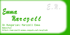 emma marczell business card